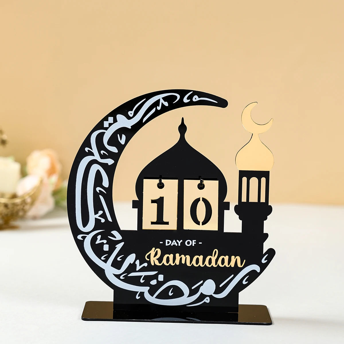 Acrylic Ramadan Countdown Calendar Ornaments Gifts Eid Mubarak Ramadan Decor for Home 2025 Kareem Islam Muslim Party Supplies