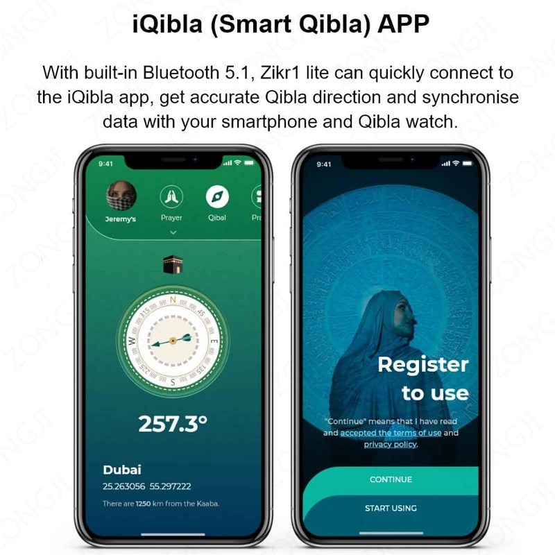 2025 Iqibla Smart Zikr Ring Praise Tasbih Tally Electronic Digital Counter for Muslims Prayer Time Vibration Reminder Waterproof