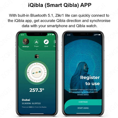 2025 Iqibla Smart Zikr Ring Praise Tasbih Tally Electronic Digital Counter for Muslims Prayer Time Vibration Reminder Waterproof